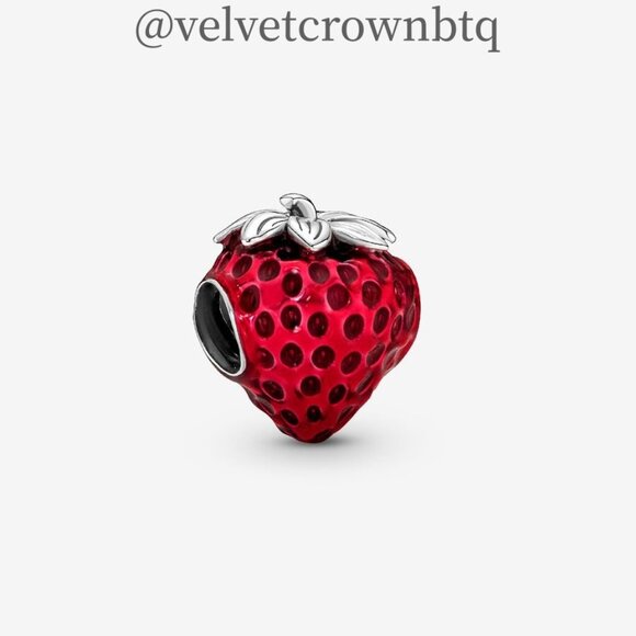 Pandora Seeded Strawberry Fruit Charm|Pendant - Picture 1 of 2